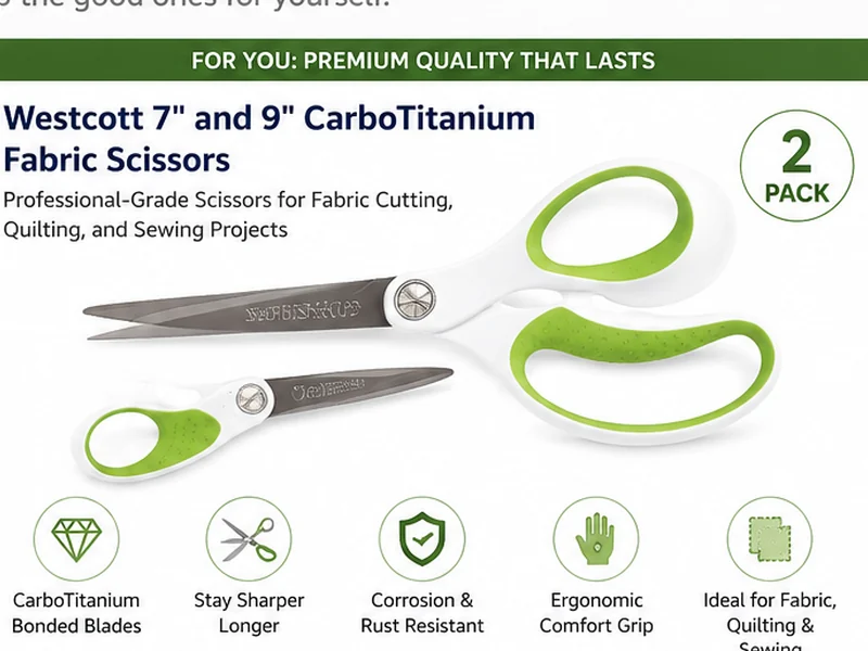 AI-generated illustration of a premium two-piece scissors set